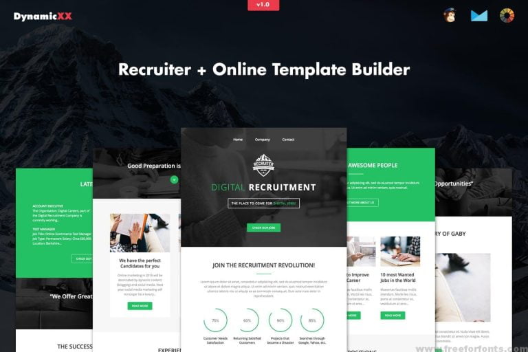 Recruiter – Responsive Recruitment Email + Builder