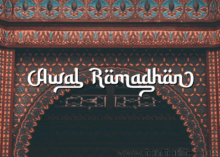 Awal Ramadhan Font