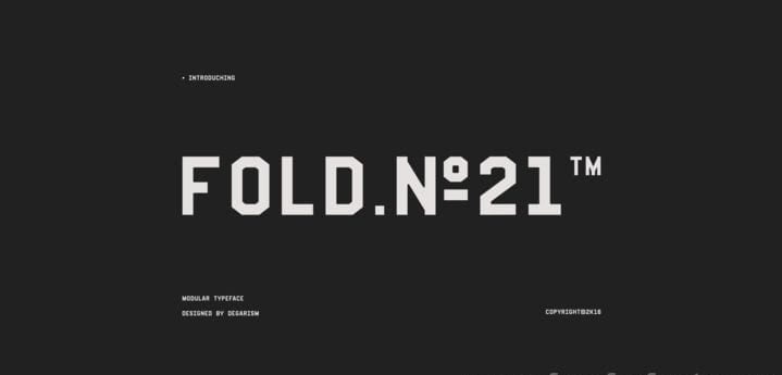 Fold No.21 Mono Font