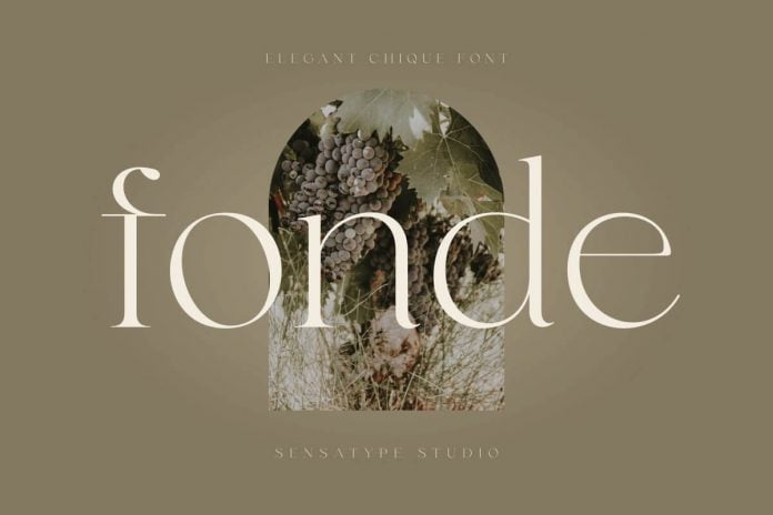 fonde - elegant chic font