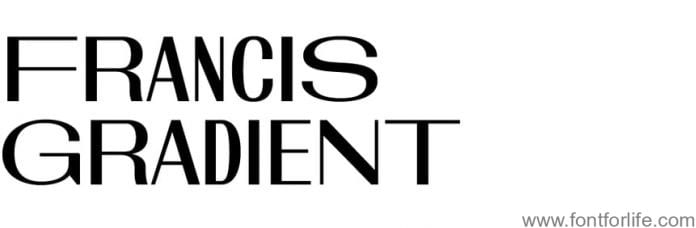 Francis Gradient Font