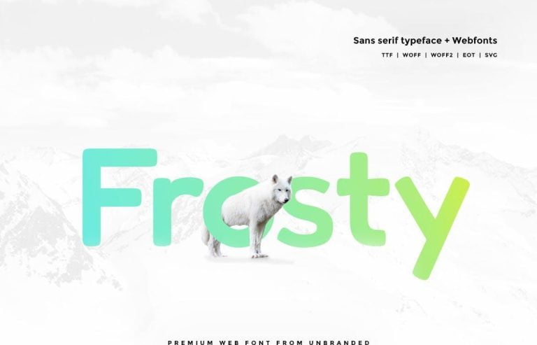 Frosty – Premium Typeface + WebFonts