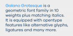 Galano Grotesque Font Family