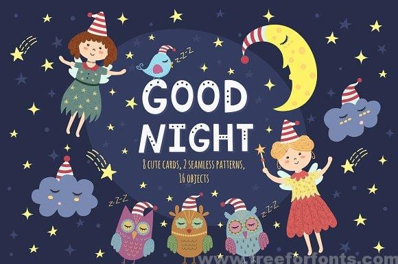 Good Night Vol. 1: patterns & cards Free Download