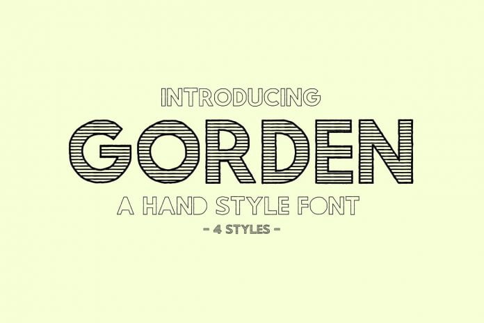 Gorden A Hand Style Font