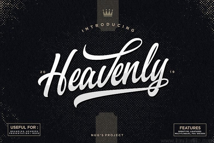 Heavenly Script Typeface Font