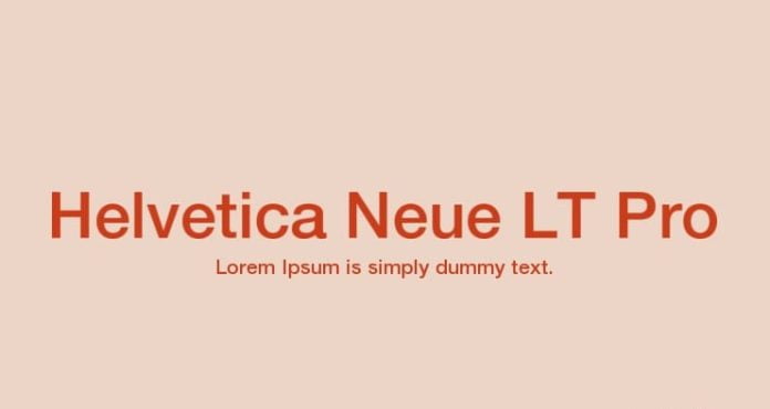 Helvetica Neue LT Pro Font Family