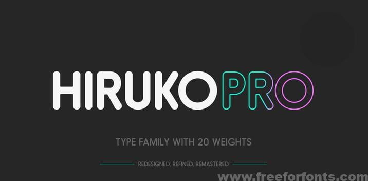 Hiruko Pro Font