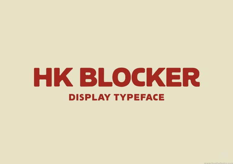 HK Blocker Typeface Free Download