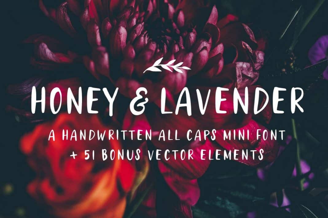 Honey & Lavender Cute Font + Extras Font