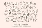 Honey & Lavender Cute Font + Extras Font