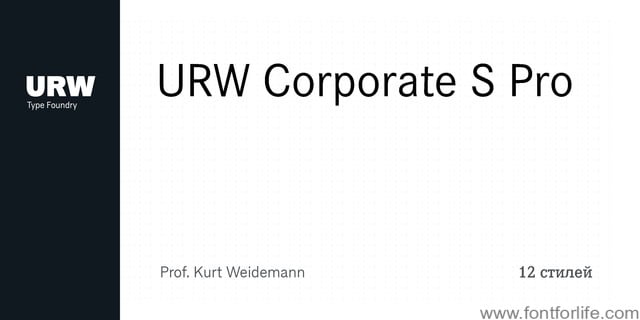 Corporate S Pro Font