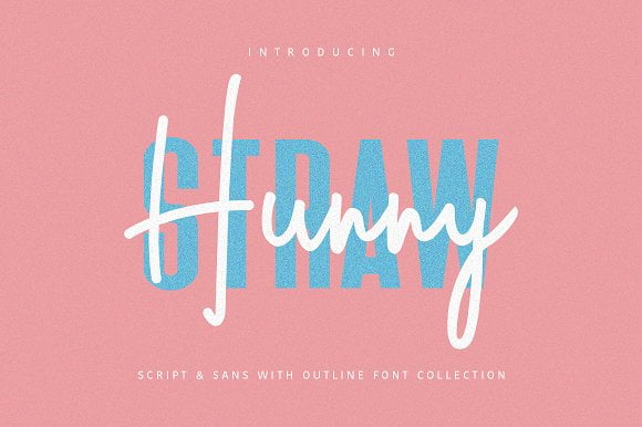 Hunny Straw Font Collection Font
