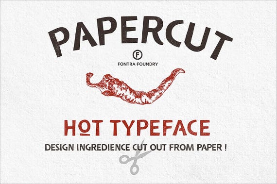 Papercut Regular Typeface