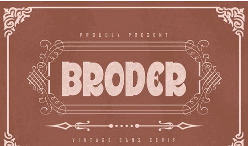 Broder - Vintage sans serif