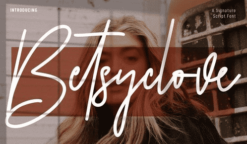 Betsyclove Signature Script Font