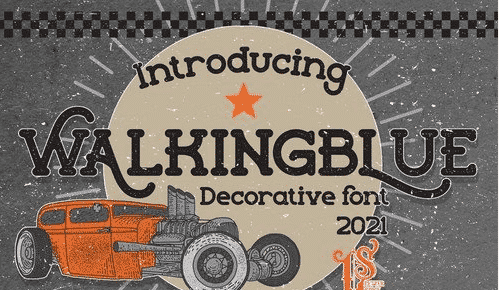 Walkingblue Retro Rough Font