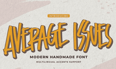 Average Issues Modern Handmade Font