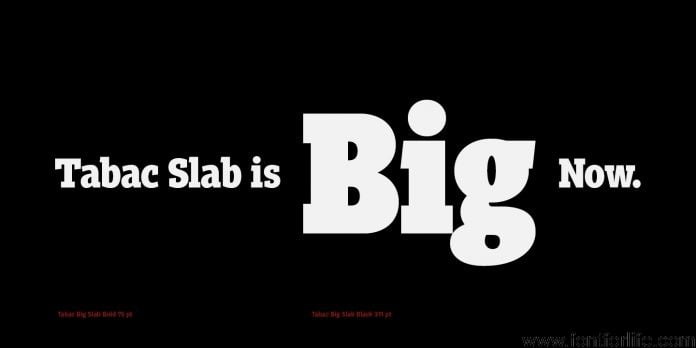 Tabac Big Slab Font
