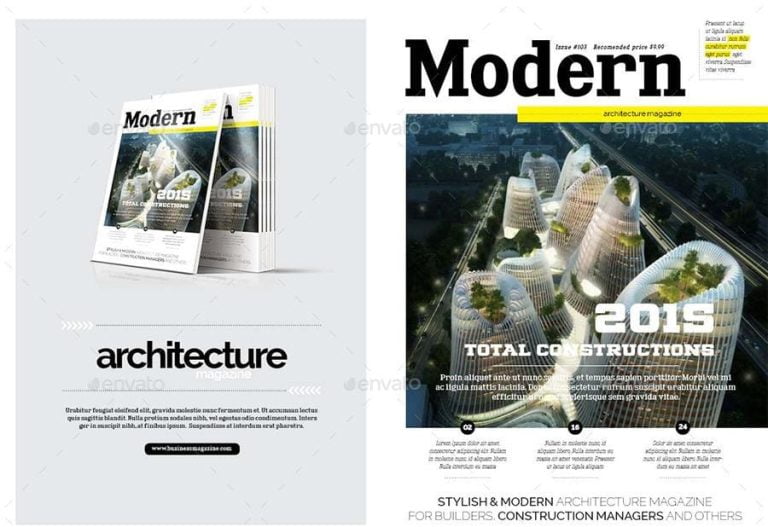 Architecture Magazine Template Free Download