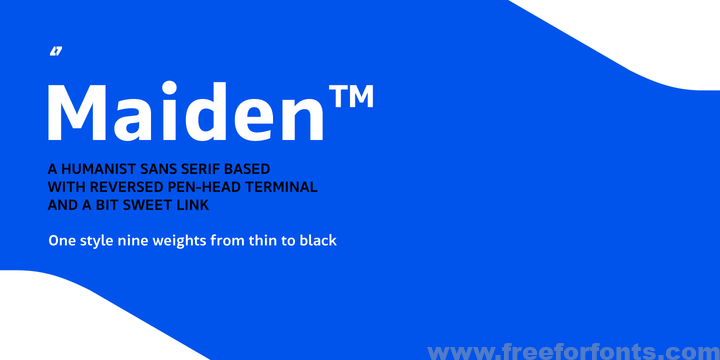 Maiden Sans Font