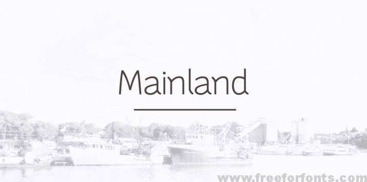 Mainland Font