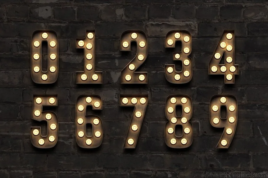 Marquee: Light Bulb Sign Letters