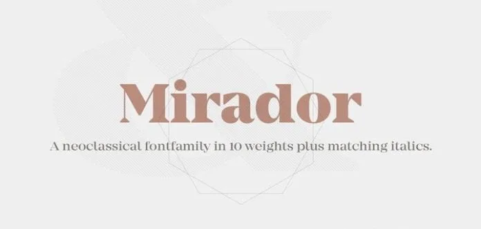 Mirador Font