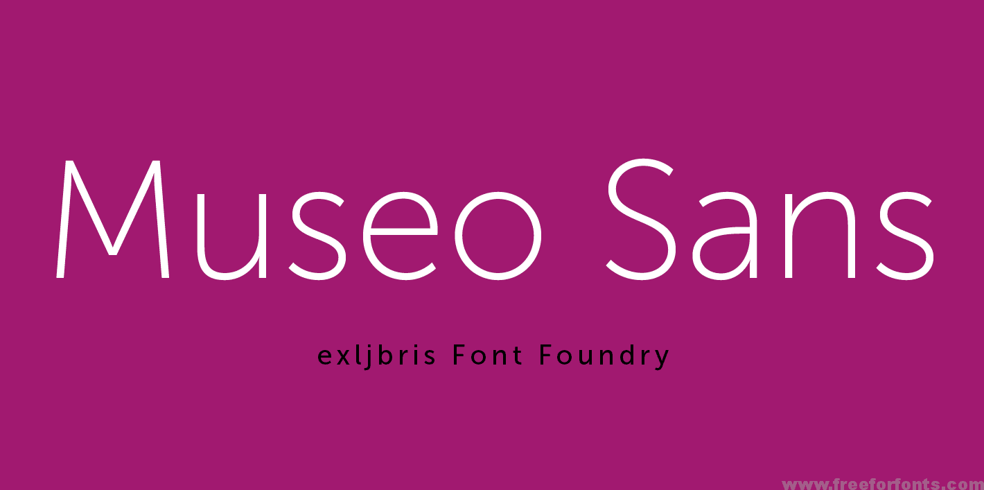 Museo Sans Font Free Download Free Font Download