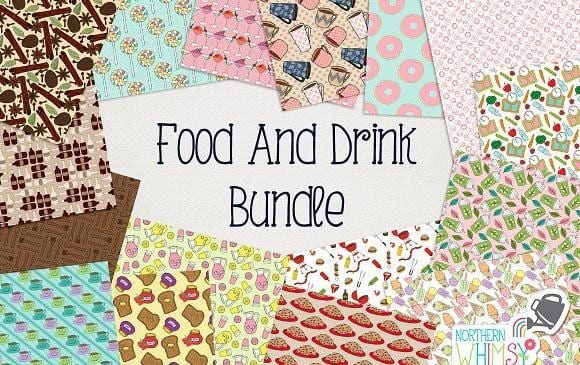 Food and Drink Seamless Patterns Free Download