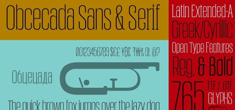 Obcecada Sans & Serif Font Free Download