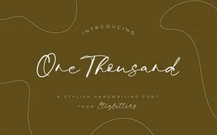 One Thousand Font