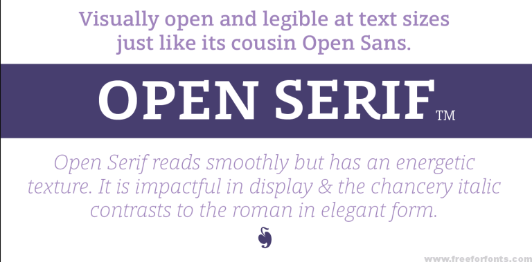 Open Serif Font Family Free Download