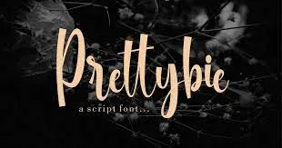 prettybie script Font