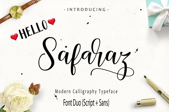 Safaraz Script (Font Duo) Font