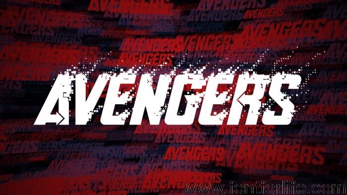 Avengero Disassembled Font