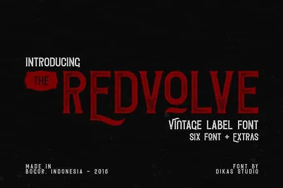 Redvolve Typeface 6 Fonts Redvolve Typeface 6 Fonts