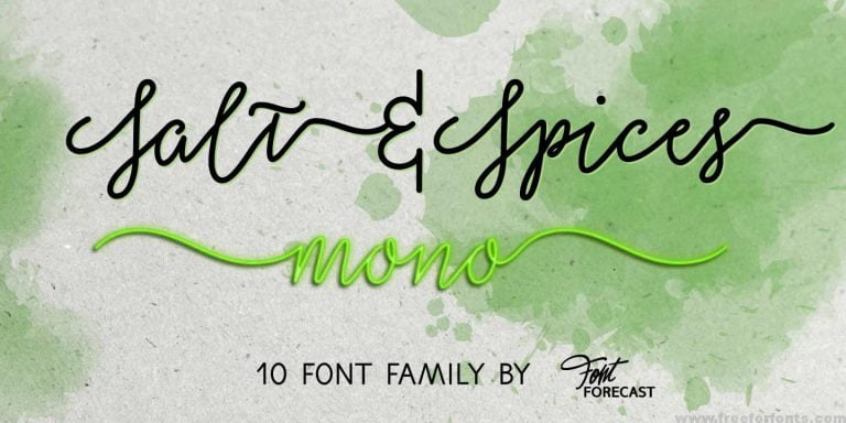 Salt&Spices Mono Font Free Download