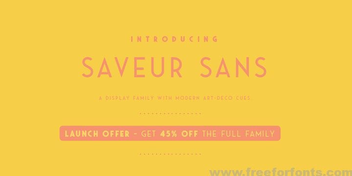 Saveur Sans Font Free Download