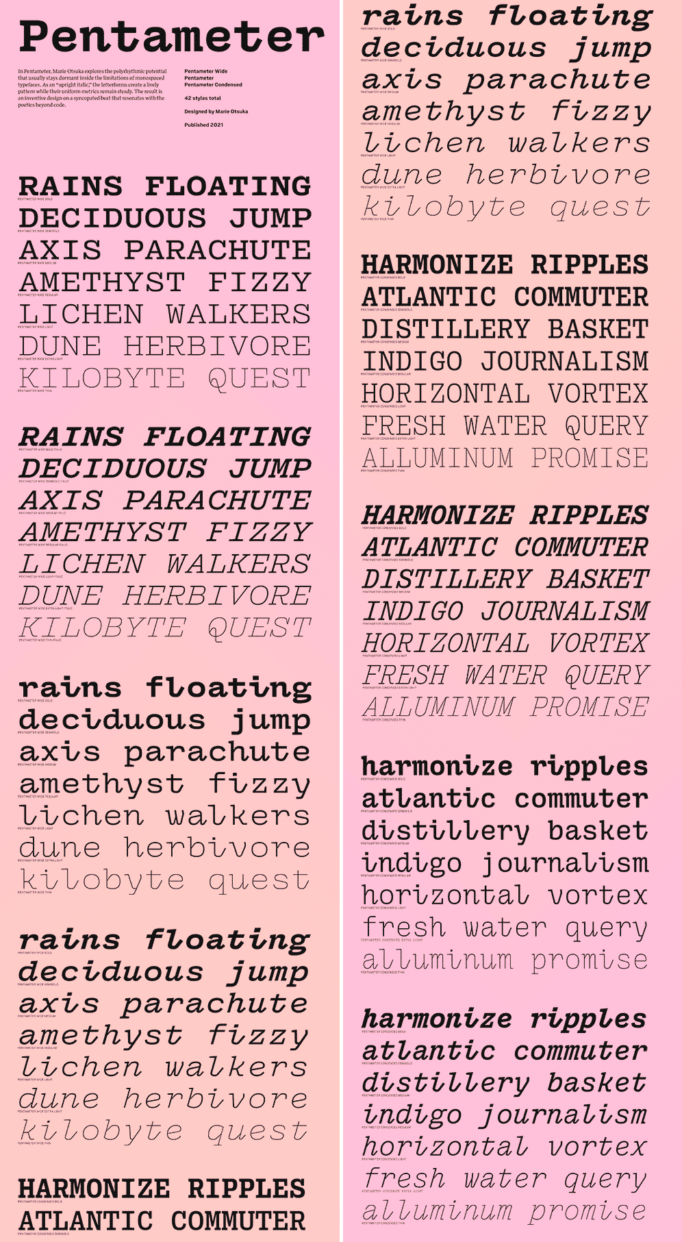 Pentameter Font Family