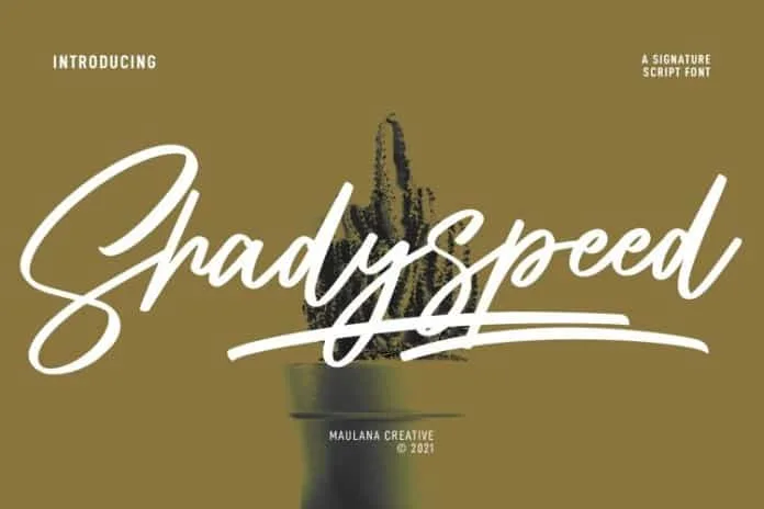 Shadyspeed Script Font
