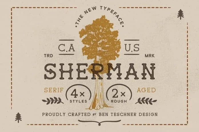 Sherman Font + 3 Logo Templates