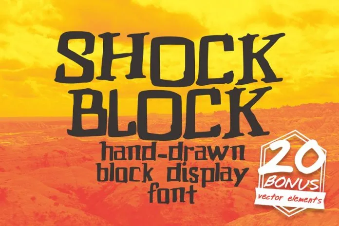 Shock Block Hand Drawn Display Font