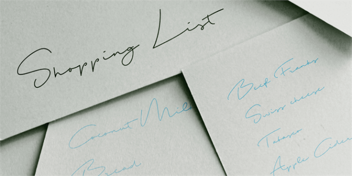 Shopping List Font