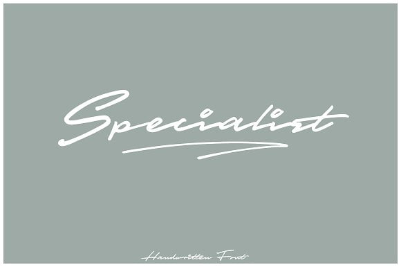 Specialist Handwritten Font