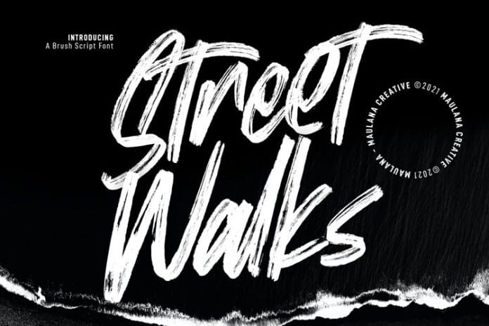 Street Walks Brush Script Font
