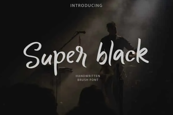 Super Black Bursh Font Super Black Bursh Font