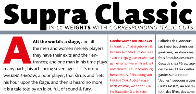 Supra Classic Font Free Download