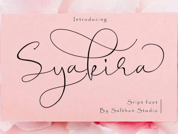 Syakira Script Font