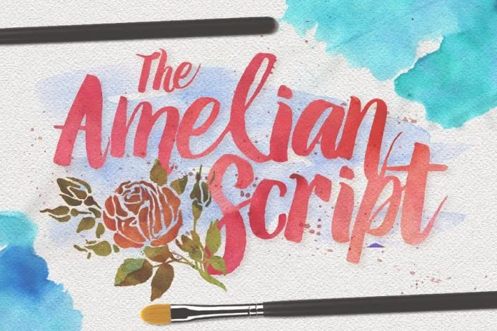 Amelian Script Typeface Font Amelian Script Typeface Font